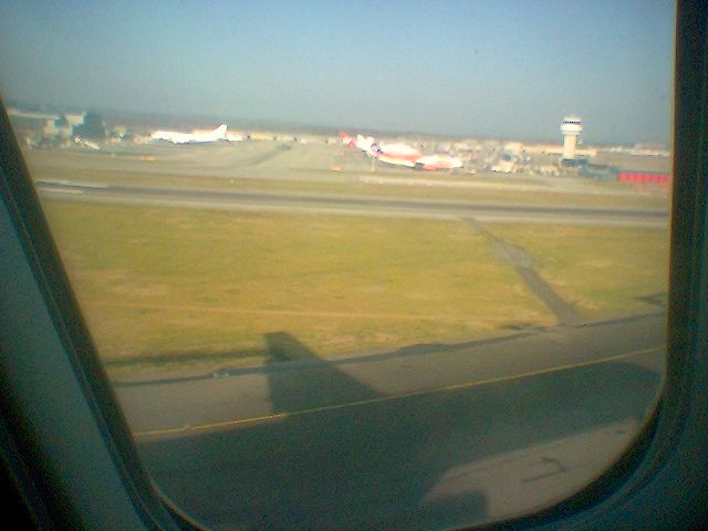 Shadow of CU401 at take off